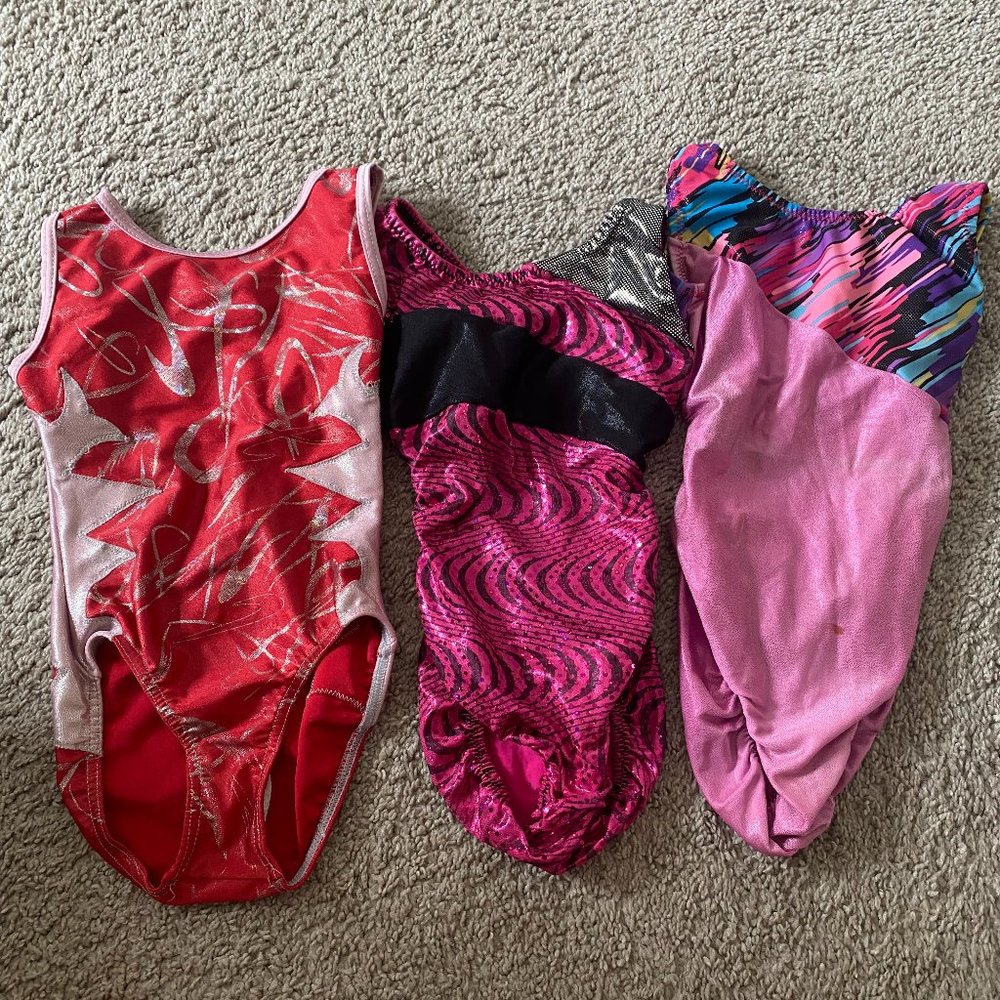 3 Gymnastics Leotards (Child Small)